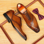 Men's Script Oxford Dress Shoes | Bespoke Artisan Footwearyes