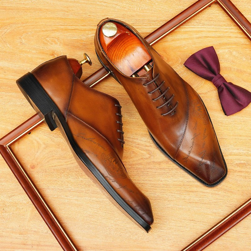 Men's Script Oxford Dress Shoes | Bespoke Artisan Footwearyes