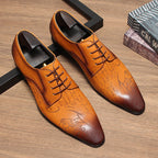 Men's Script Print Derby Shoes: Stylish Wedding Formal Dress Shoesyes