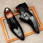 Men's Single - Strap Monk Shoes: Fashion Grand - Rite Dress Shoesyes