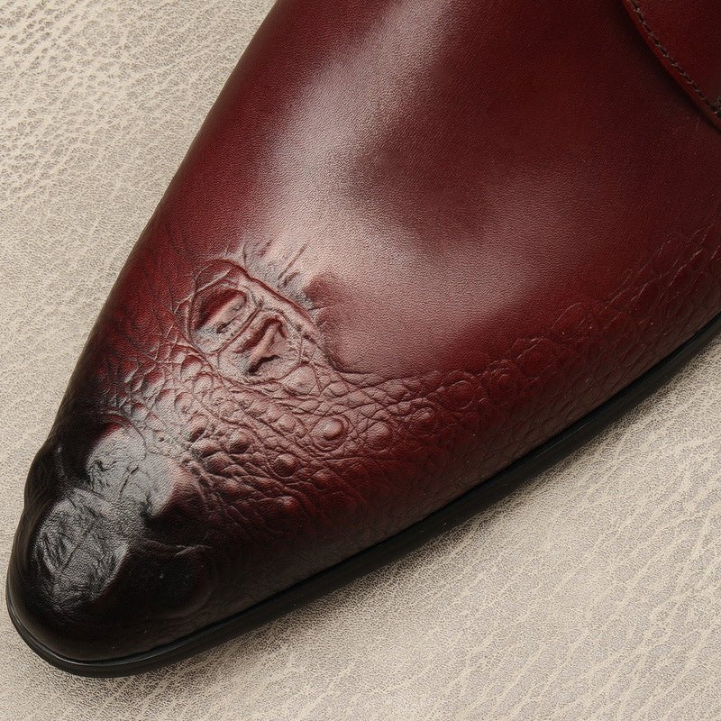 Men's Single - Strap Monk Shoes: Fashion Grand - Rite Dress Shoesyes