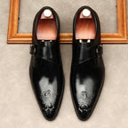 Men's Single - Strap Monk Shoes: Fashion Grand - Rite Dress Shoesyes