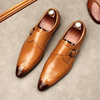 Men's Single - Strap Monk Shoes: Fashion Grand - Rite Dress Shoesyes