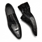 Men's Skull Embossed Dress Shoes: Stylish Pointed Toe Wedding Loafersyes