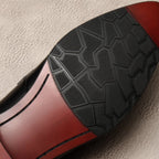 Men's Sleek Penny Loafers: Stylish Pointed Toe Wedding Dress Shoesyes