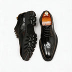 Men's Square Toe Brogue Derby: Fashion Chunky Formal Dress