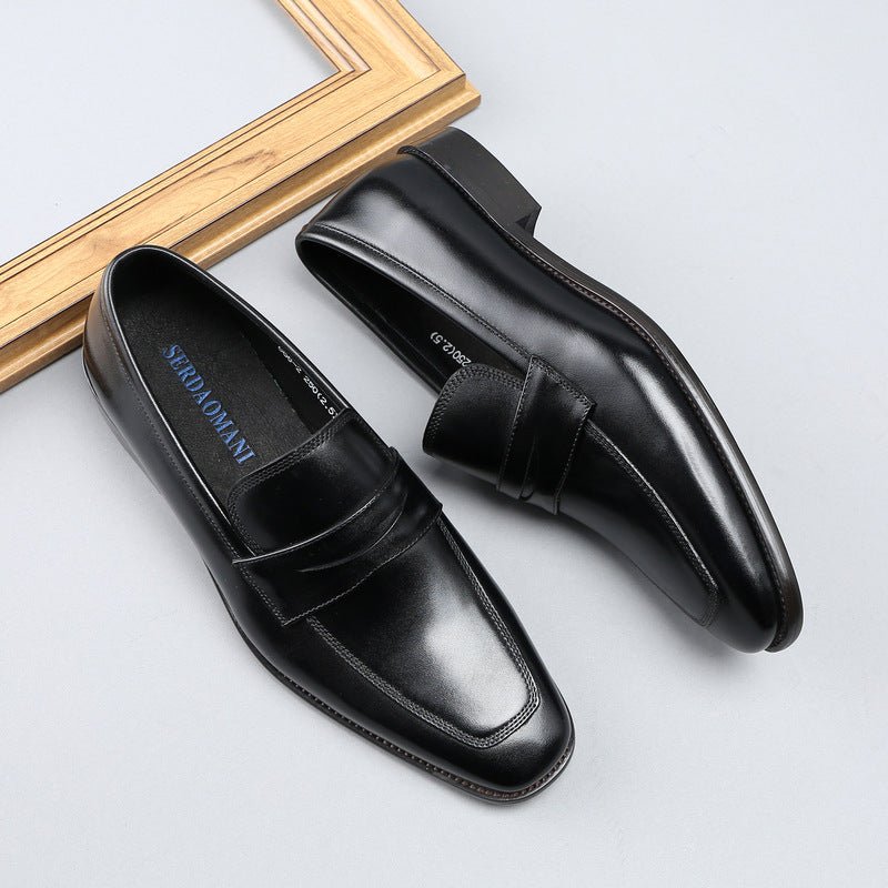 Mens Square Toe Derby Shoes: Stylish Slip-on Dress Shoes for Gala