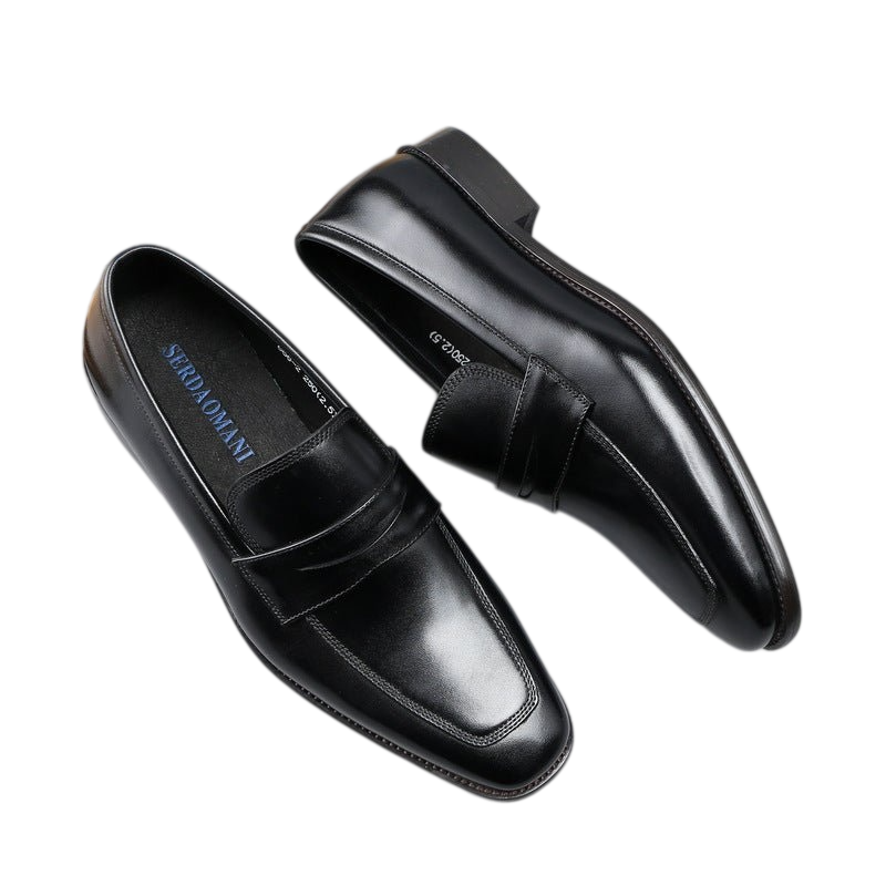 Men's Square Toe Slip-On Dress Shoes