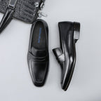 Mens Square Toe Derby Shoes: Stylish Slip-on Dress Shoes for Gala