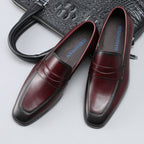 Mens Square Toe Derby Shoes: Stylish Slip-on Dress Shoes for Gala