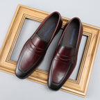 Mens Square Toe Derby Shoes: Stylish Slip-on Dress Shoes for Gala