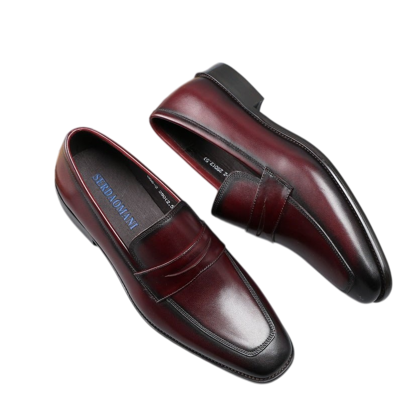 Men's Square Toe Slip-On Dress Shoes