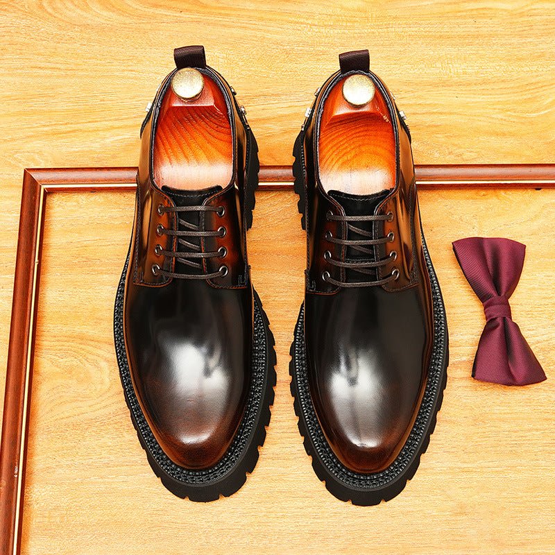 Men's Studded Derby Dress Shoes: Fashion Chunky Sole Formal
