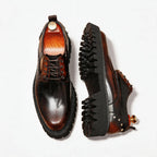 Men's Studded Derby Dress Shoes: Fashion Chunky Sole Formal