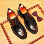 Men's Studded Derby Dress Shoes: Fashion Chunky Sole Formal