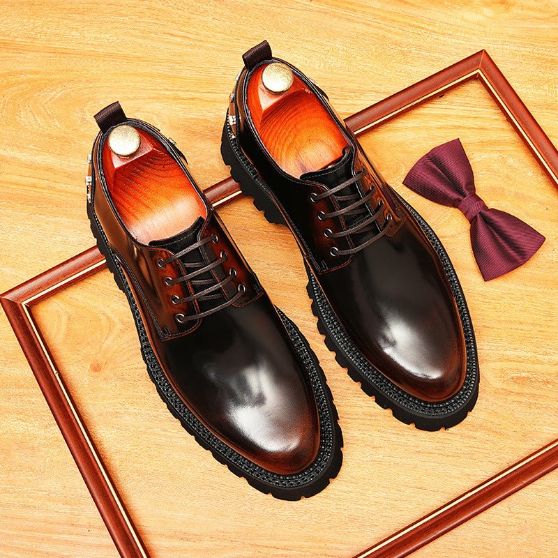 Men's Studded Derby Dress Shoes: Fashion Chunky Sole Formal