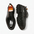 Men's Studded Derby Dress Shoes: Fashion Chunky Sole Formal