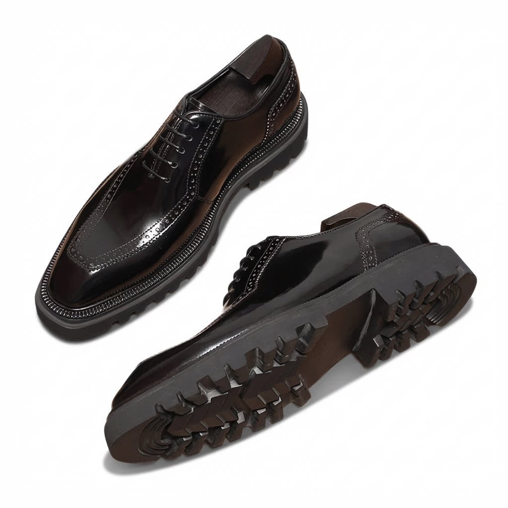Men's Sturdy Wingtip Oxfords: Fashion Elite Wedding Dress Shoesyes