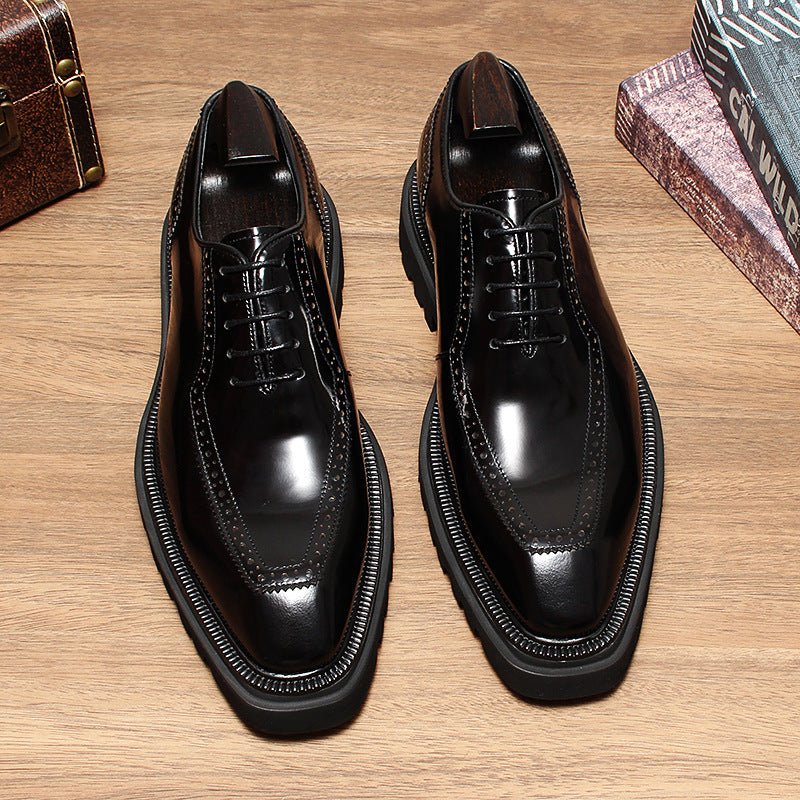 Men's Sturdy Wingtip Oxfords: Fashion Elite Wedding Dress Shoesyes