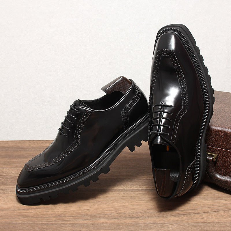 Men's Sturdy Wingtip Oxfords: Fashion Elite Wedding Dress Shoesyes