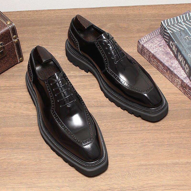 Men's Sturdy Wingtip Oxfords: Fashion Elite Wedding Dress Shoesyes