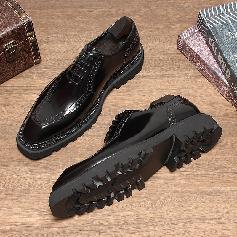 Men's Sturdy Wingtip Oxfords: Fashion Elite Wedding Dress Shoesyes