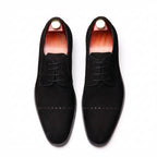 Men's Suede Derby Shoes: Stylish Groomsmen Wedding Dress Shoesyes