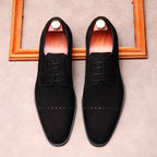 Men's Suede Derby Shoes: Stylish Groomsmen Wedding Dress Shoesyes