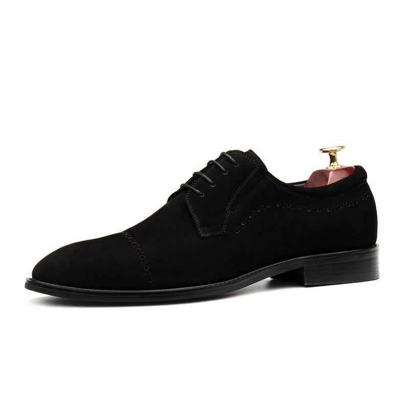 Men's Suede Derby Shoes: Stylish Groomsmen Wedding Dress Shoesyes