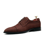 Men's Suede Derby Shoes: Stylish Groomsmen Wedding Dress Shoesyes