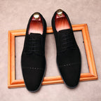 Men's Suede Derby Shoes: Stylish Groomsmen Wedding Dress Shoesyes
