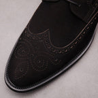 Men's Suede Wingtip Brogue Derby: Stylish Wedding Formal Dress Shoesyes