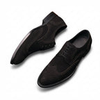 Men's Suede Wingtip Brogue Derby: Stylish Wedding Formal Dress Shoesyes