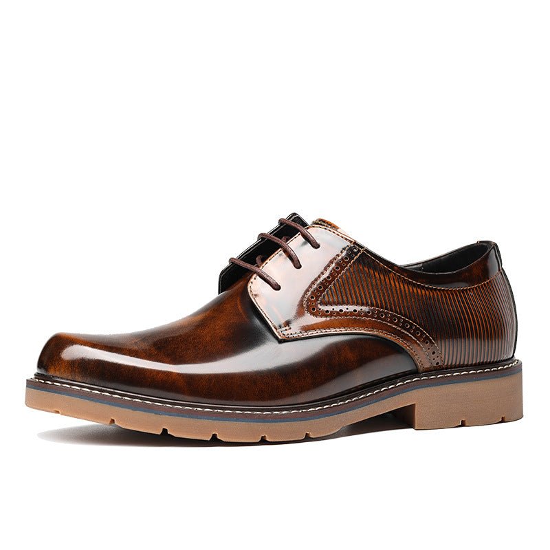 Men's Textured Derby Shoes: Stylish Party & Wedding Formal Dress Shoesyes