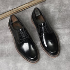 Men's Textured Derby Shoes: Stylish Party & Wedding Formal Dress Shoesyes