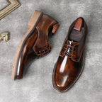 Men's Textured Derby Shoes: Stylish Party & Wedding Formal Dress Shoesyes