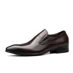 Men's Textured Dress Loafers: Stylish Pointed Toe Wedding Shoesyes