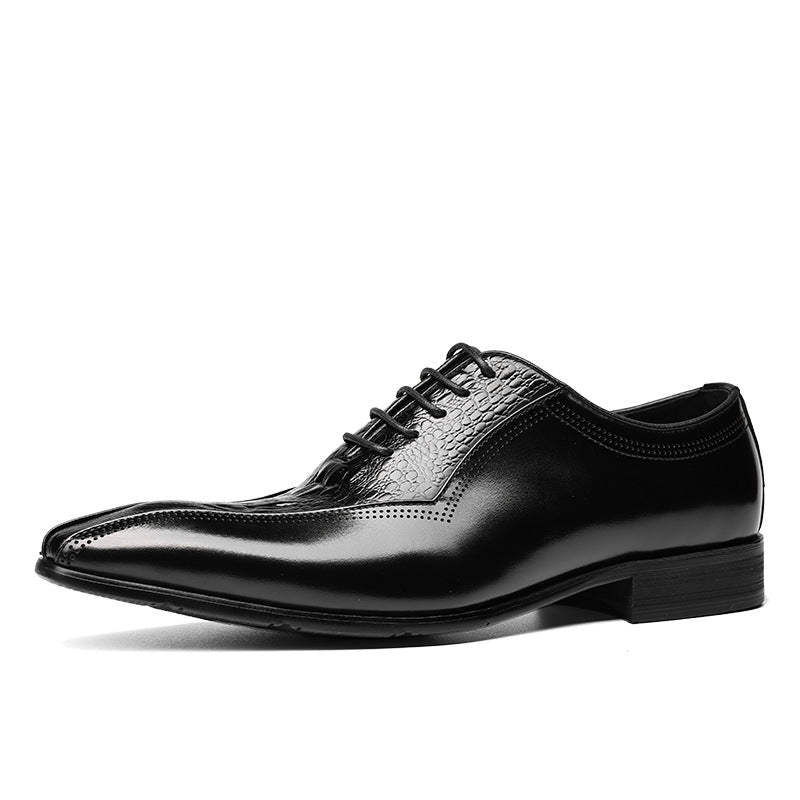 Men's Textured Ridge Oxfords: Dashing Fashion Bridal Dress Shoesyes