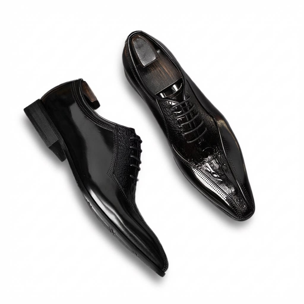 Men's Textured Ridge Oxfords: Dashing Fashion Bridal Dress Shoesyes