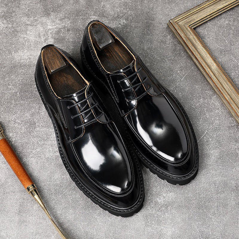 Men's Thick Sole Derby Shoes: Fashion Party Formal Dress Shoesyes