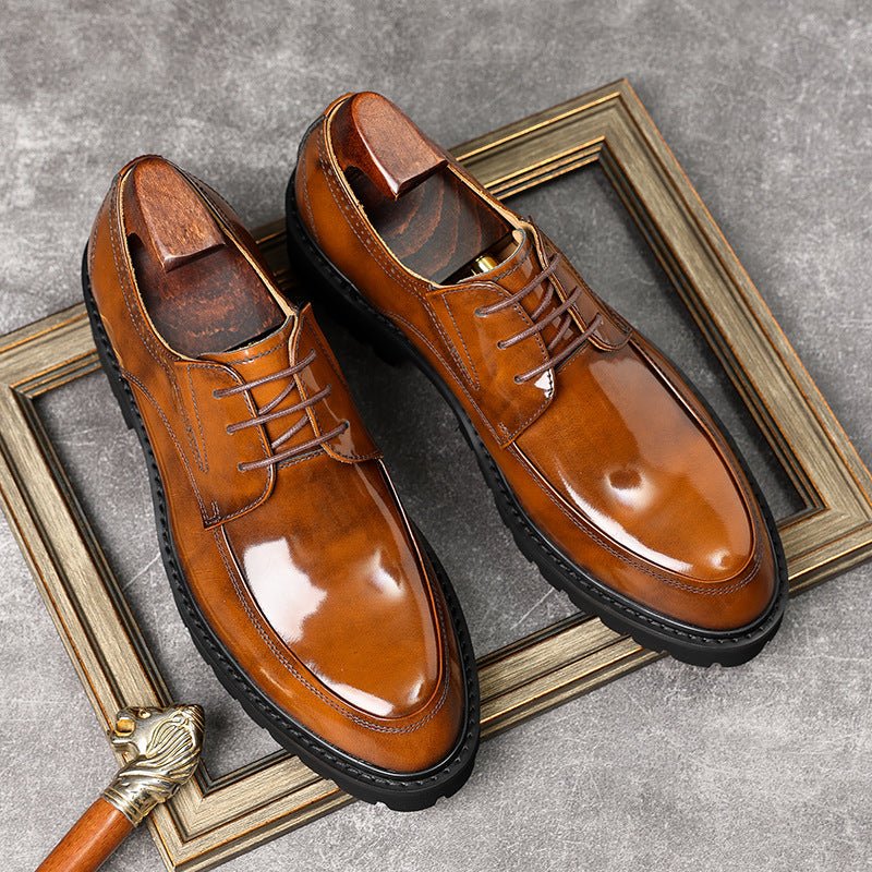 Men's Thick Sole Derby Shoes: Fashion Party Formal Dress Shoesyes