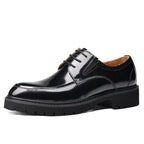 Men's Thick Sole Derby Shoes: Fashion Party Formal Dress Shoesyes