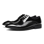 Men's Two - Tone Wingtip Brogue Derby Shoes: Stylish Wedding Formal Dress Shoesyes