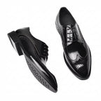 Men's Two - Tone Wingtip Brogue Derby Shoes: Stylish Wedding Formal Dress Shoesyes
