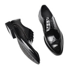 Men's Two - Tone Wingtip Brogue Derby Shoes: Stylish Wedding Formal Dress Shoesyes