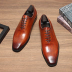 Men's Unique Etched Oxfords: Polished Fashion Celebration Dress Shoesyes