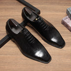 Men's Unique Etched Oxfords: Polished Fashion Celebration Dress Shoesyes
