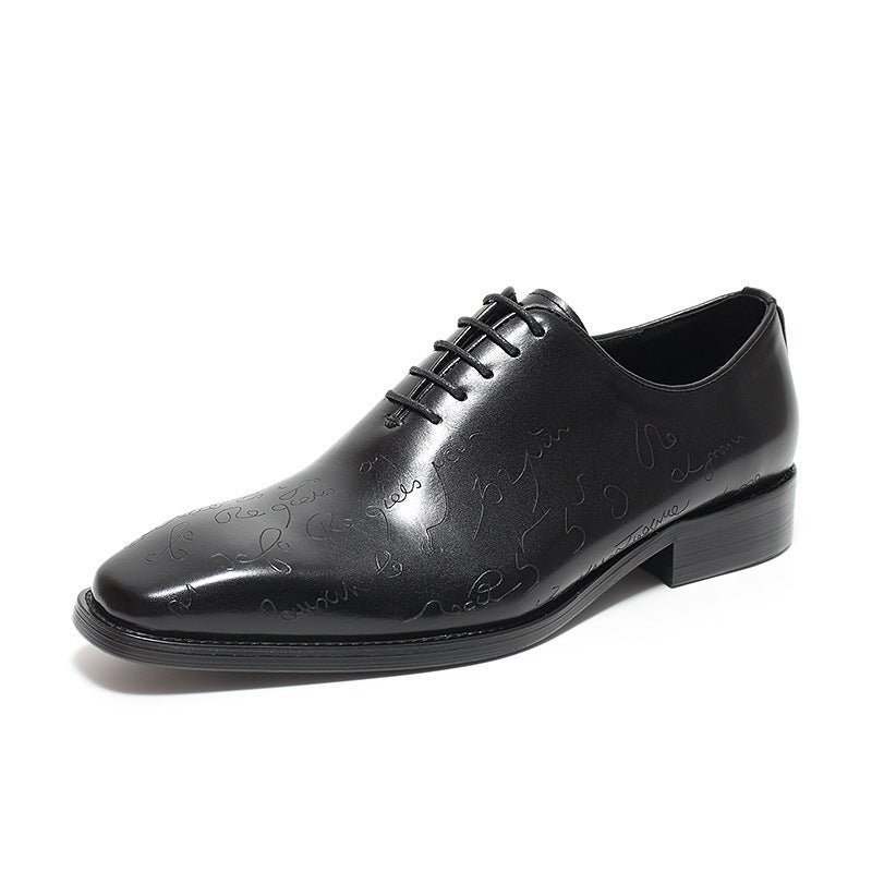 Men's Unique Etched Oxfords: Polished Fashion Celebration Dress Shoesyes