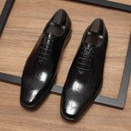 Men's Unique Etched Oxfords: Polished Fashion Celebration Dress Shoesyes