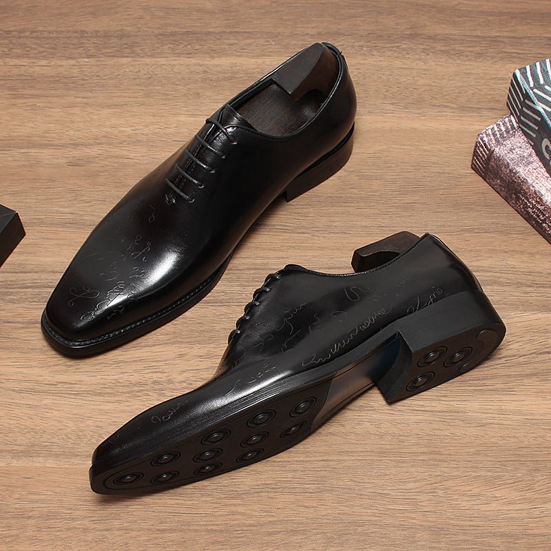 Men's Unique Etched Oxfords: Polished Fashion Celebration Dress Shoesyes